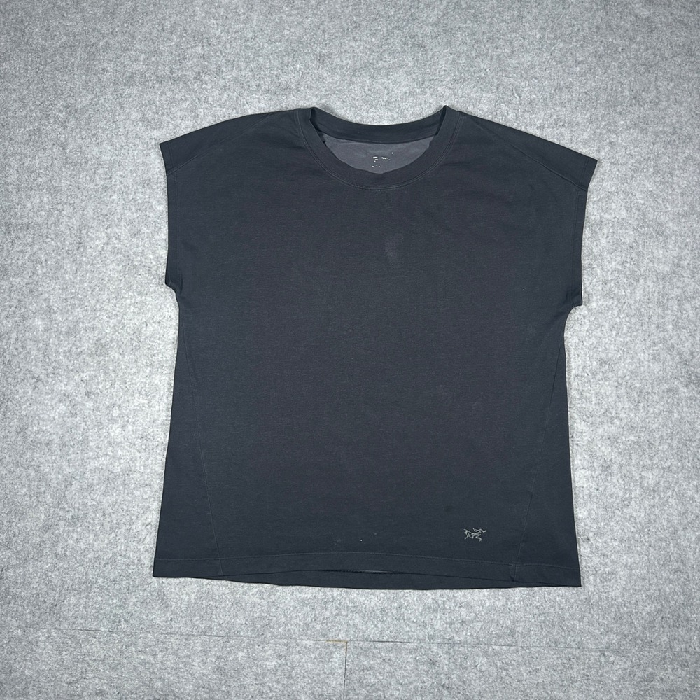 Arc'teryx Top Women Large Black Ardena Top Sleeveless Crew Neck Outdoor Casual